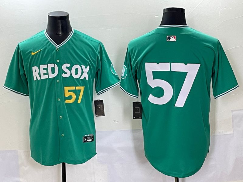 Men 2025 Boston Red Sox #57 No Name Dark Green Joint Name Nike MLB Jersey style 5